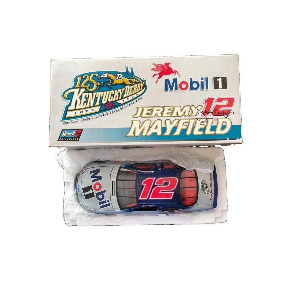 Jeremy Mayfield 1999 #12 Mobil 1 Kentucky Derby Ford 1/18 Nascar Diecast w/COA